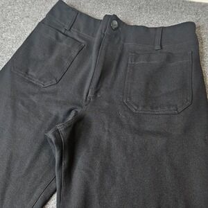 Maeve Anthropologie Collette Ponte Pants Size 31 Petite Black Wide Leg